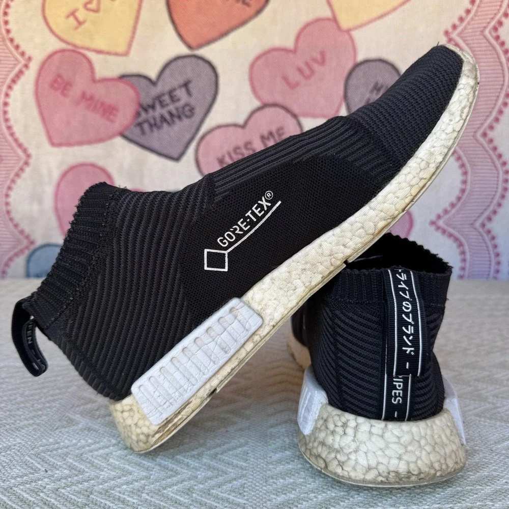 Size 13 - Adidas NMD CS1 City Sock Primeknit‎ Gore-Tex Black Shoes BY9405 Mens